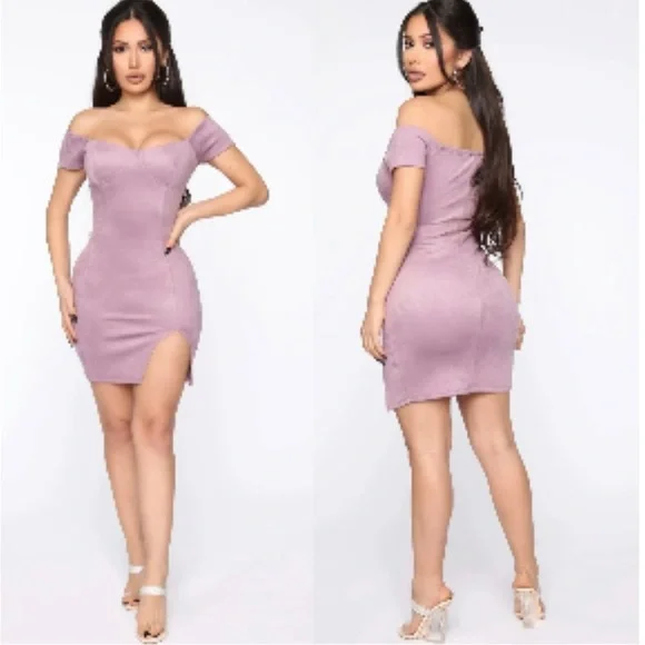 Fashion Nova Suede Mini-Dress
